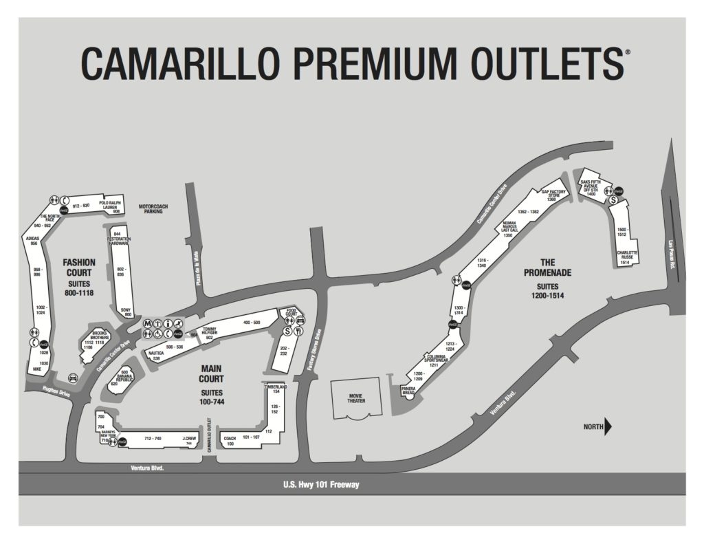 Camarillo Shopping Outlet on the way to Santa Barbara