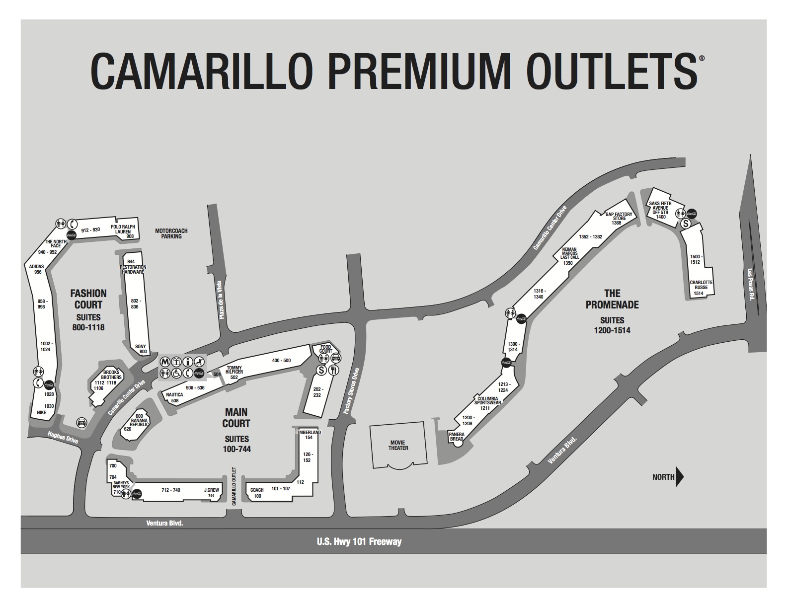 Camarillo Shopping Outlet on the way to Santa Barbara