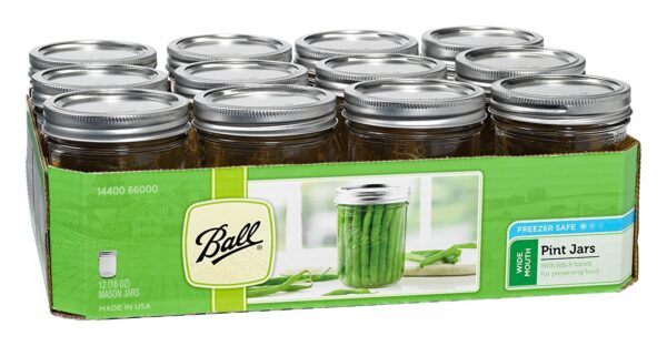 Wide-Mouth Quart Mason Jars